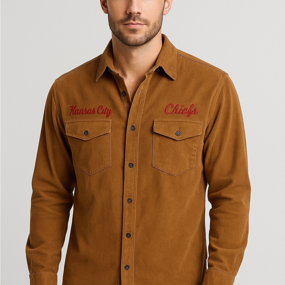 Fanatics Brown Kansas City Chiefs Casual Button Down Shirt